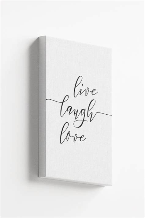 Live Laugh Love Typography Canvas - Artdesign