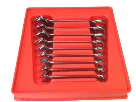 Snap On Tools Usa 9 Piece Short Combination Sae Wrench Set 516 To 34