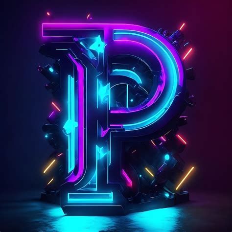 Premium AI Image | Capital Letter P 3D Logo design P