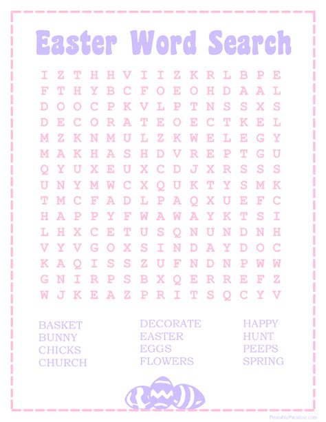 Printable Easter Word Search