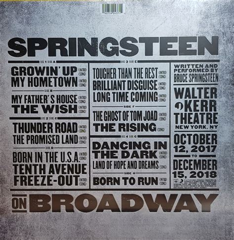 BRUCE SPRINGSTEEN – BROADWAY – America Dvd