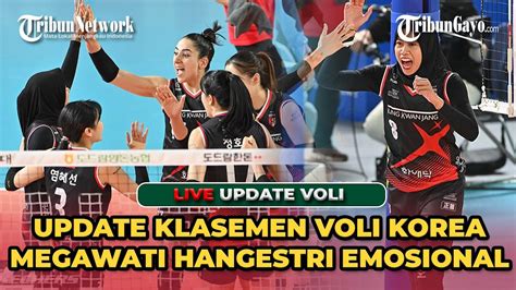 LIVE UPDATE VOLI UPDATE KLASEMEN SEMENTARA LIGA VOLI KOREA MEGAWA