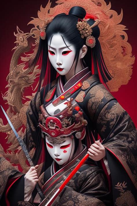 Japanese Samurai Geisha Wallpaper