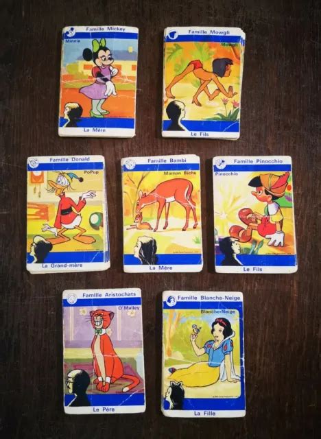 ANCIEN VINTAGE 1973 Jeu De 7 Familles Walt Disney Productions Complet