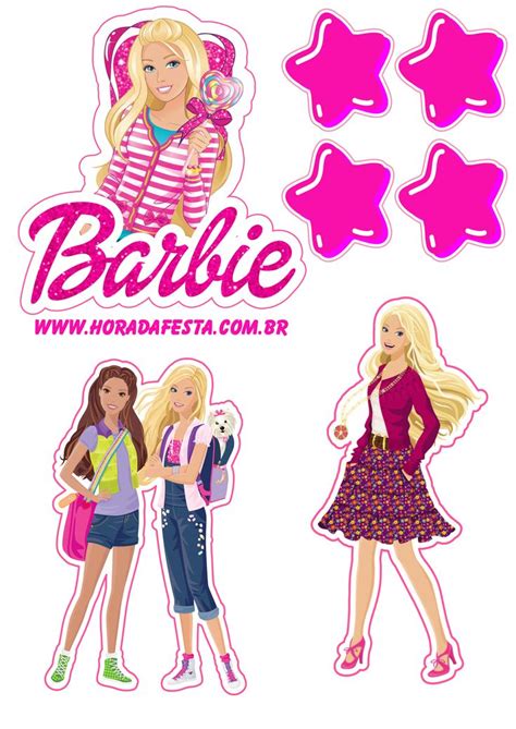 Barbie Adolescente Topo De Bolo Para Decorar Sua Festa Feminina Png