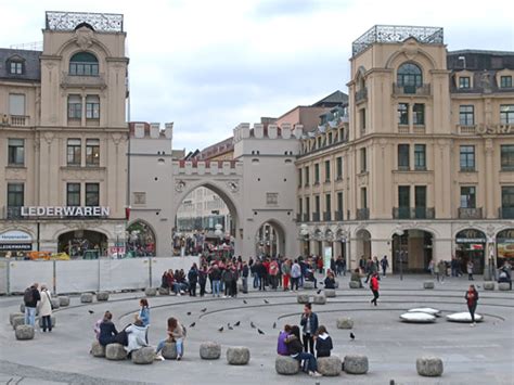 Karlsplatz and the Karlstor City Gate in Munich