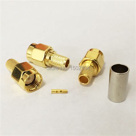 Rp Sma Male Plug Rf Coax Connector Crimp For Rg Rg Rg Lmr