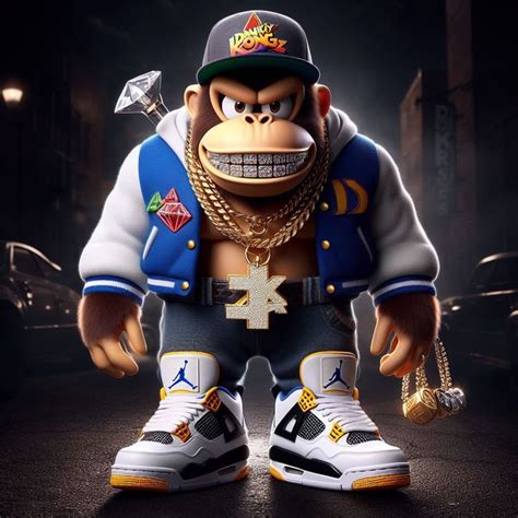 Donkey Kong Grillz Wallpaper In Swag Cartoon Cartoon Character