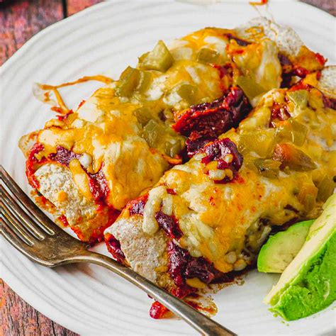 Vegetarian Enchiladas With Black Beans And Jackfruit