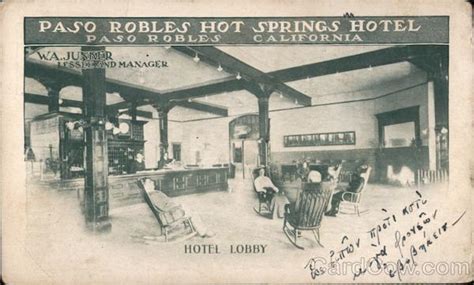 Paso Robles Hot Springs Hotel California Postcard