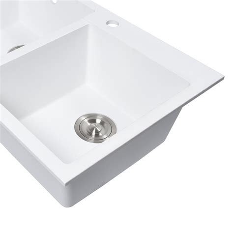 Rbrohant 3228 L Undermount Double Bowl Acrylic Kitchen Sink Wayfair