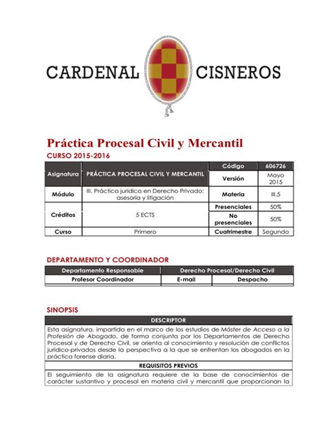 Pr Ctica Procesal Civil Y Mercantil