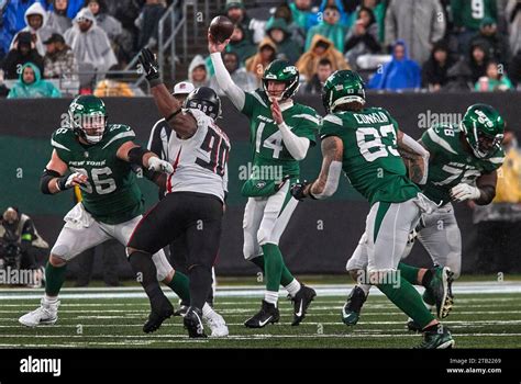 New York Jets Quarterback Tim Boyle 7 Drops Back To Pass Against The