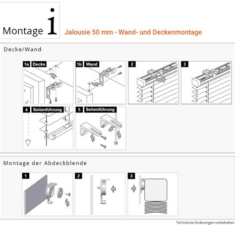 Montageanleitung für Jalousie Alle Modelle VENDECO