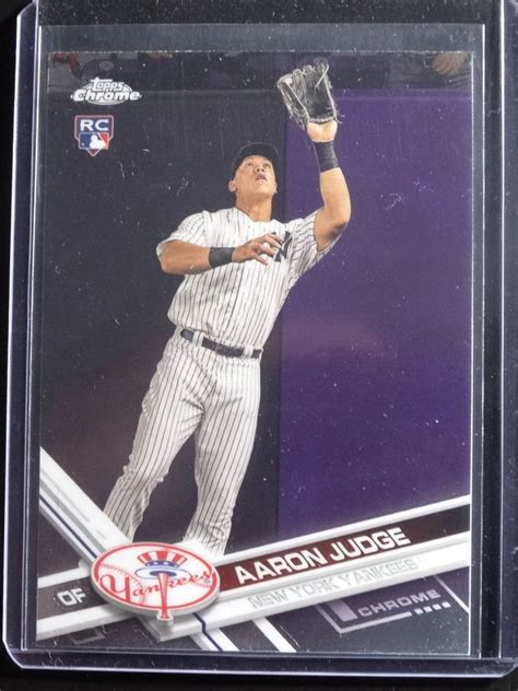 2017 Topps Chrome 169 Aaron Judge New York Yankees Rookie RC Baseball