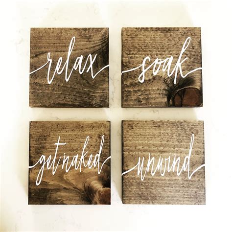 Relax Soak Unwind Get Naked Wooden Signs Relax Soak Unwind Bathroom Decor Bathroom Sign