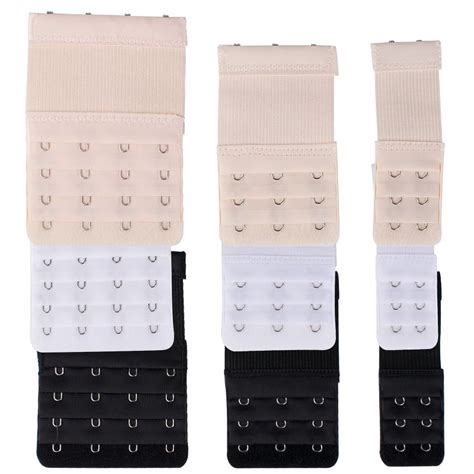 Walmart 9pcs Bra Extender Set 2 3 4 Hooks Adjustable Elastic Band Extension Black White Nude
