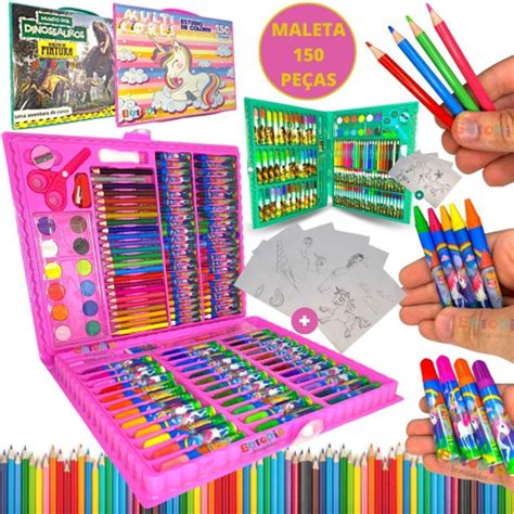 Maleta De Pintura Infantil Estojo Pe As Para Colorir Em Promo O