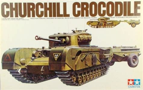 Tamiya 135th Scale Churchill Crocodile Or Churchill Mk Vii With Trailer