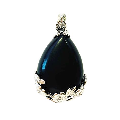 Pendentif Onyx Goutte Fleurie Mineraux Fr