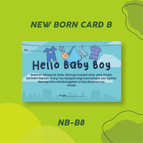 Jual New Born Card Kartu Ucapan Kelahiran Selamat Lahir Ucapan