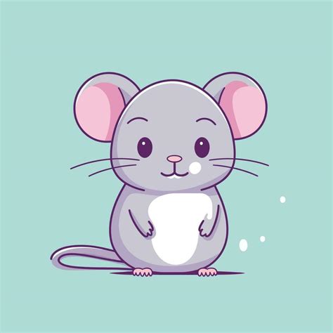 Cute kawaii rat chibi mascot vector cartoon style 23169772 Vector Art ...