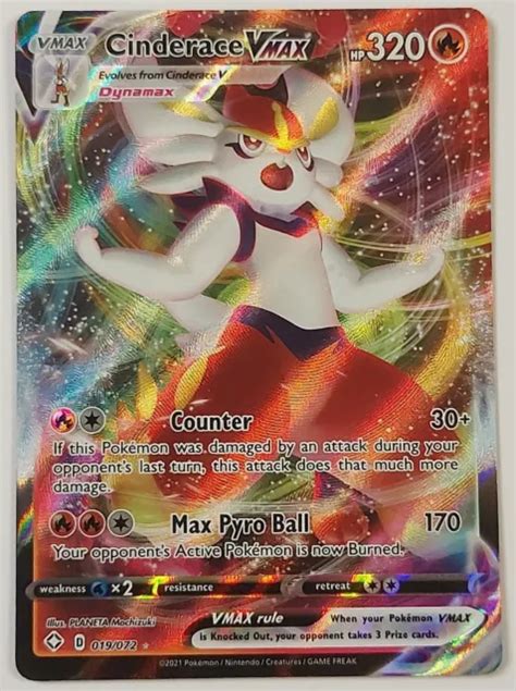 Cinderace Vmax Pokemon Swsh Shining Fates Full Art Rare