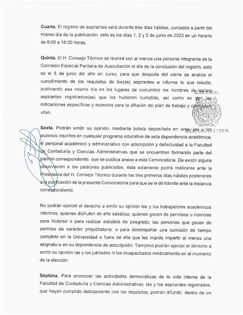 Convocatoria Proceso Auscultación de Director o Directora de la FCCA