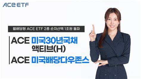 한투운용 월배당형 Ace Etf 2종 순자산액 1조원 돌파