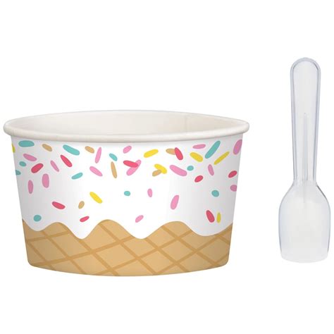 Ice Cream Cups With Spoons Ice Cream Party Treat Cups Ice Cream