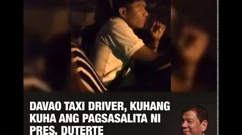 Davao Taxi Driver Ka Voice Alike Ni Prrd Youtube