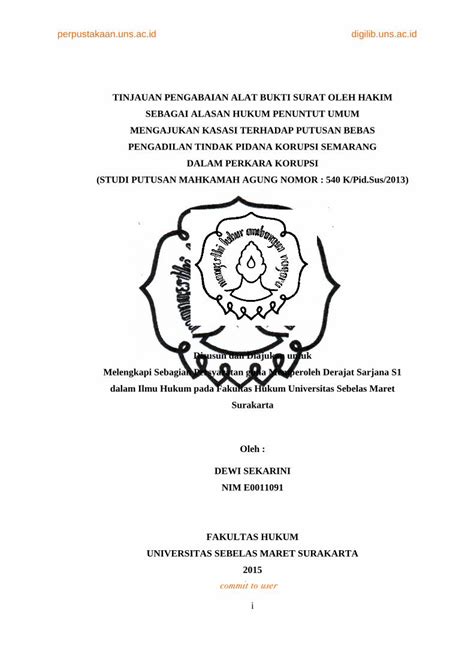 PDF Penulisan Hukum Skripsi Eprints Uns Ac Id 17428 1 AWAL Pdf