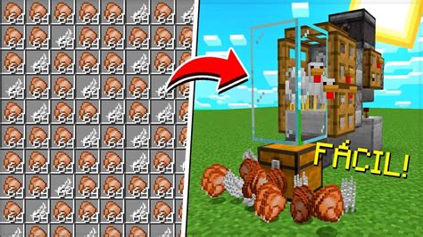 FARM DE GALINHA SIMPLES DE 1 BLOCO NOVO MODELO MINECRAFT YouTube