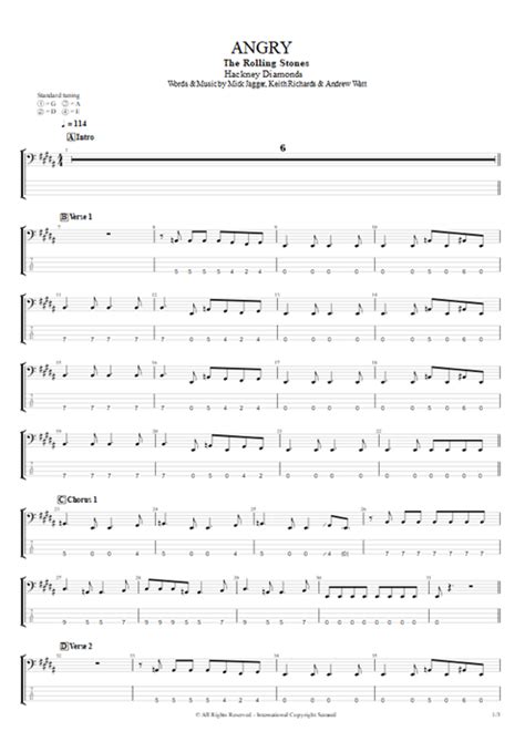 Angry Tab By The Rolling Stones Guitar Pro Full Score MySongBook