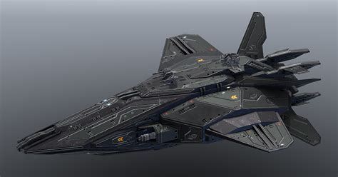 Elevate Your Workflow With The Spaceship Stingray Stealth Frigate Asset