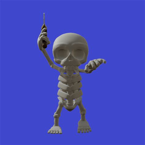 Stl File Skeleton Clash Royale・3d Print Design To Download・cults