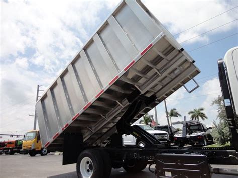 2018 Used Isuzu NPR HD CREW CAB 14FT ALUMINUM LANDSCAPE DUMP TRUCK