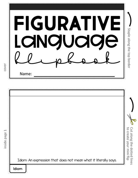 Figurative Language Flipbook Print And Digital The Teacher Next Door