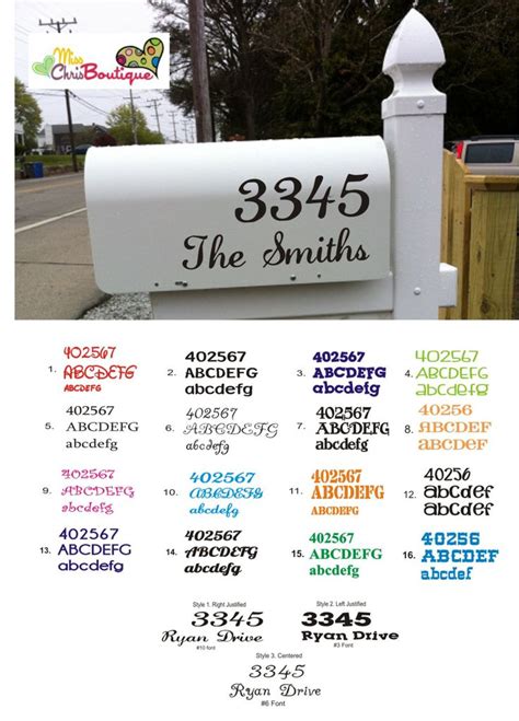 Mailbox Numbers Custom Mailbox Address Decal Mailbox Decals By