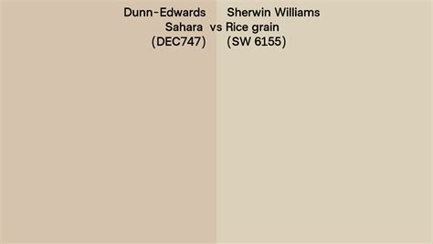 Dunn Edwards Sahara DEC747 Vs Sherwin Williams Rice Grain SW 6155