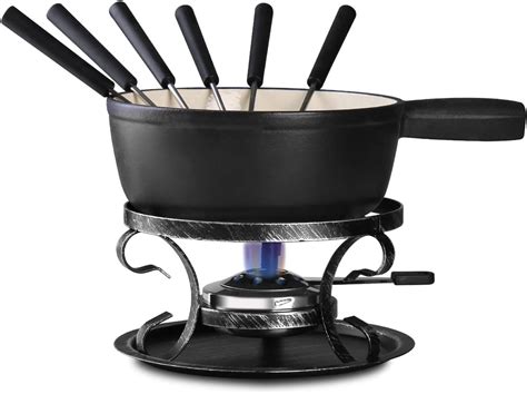 Amazon Swissmar F66706 Sierra 1 6 Quart Cast Iron Meat Fondue Set