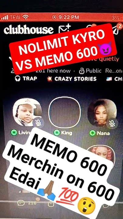 Memo 600 Vs Nolimit Kyro😡💥 Chi Raq Clubhouse Room Disrespect ⚠️😈⚠️