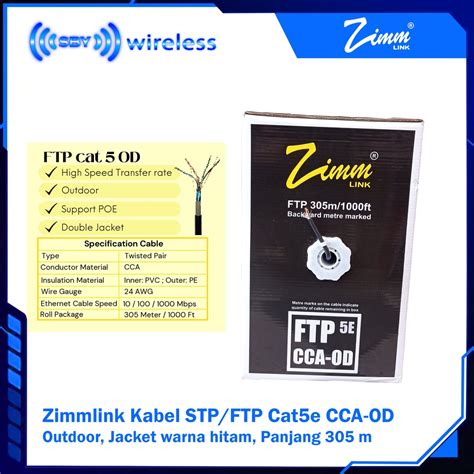 Jual Kabel Stp Ftp Cat E Zimmlink Stp Cat E Outdoor Cca Od Zimm Link