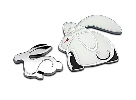 Gti Racing Evil Rabbit Chrome Metal Car Sticker Emblems For Vw Golf Mk6