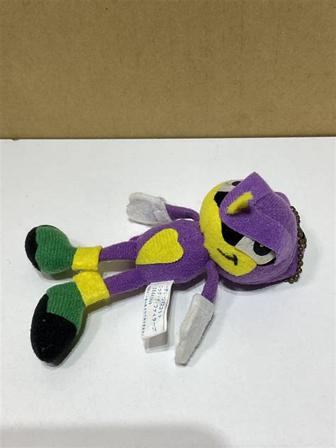 1996 Sonic The Fighters Plush Espio Keychain Sonic The Hedgehog Sega