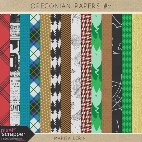 Oregonian Papers Kit By Marisa Lerin Graphics Kit Digitalscrapbook