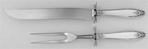 Prelude Sterling No Monograms Large Piece Roast Carving Set