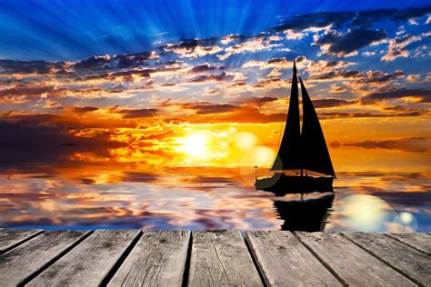 Sailboat At Sea At Sunset Jigsaw Puzzle Technics Ships Puzzle Garage