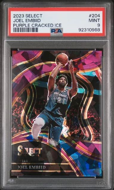 Panini Select Joel Embiid Courtside Glace Fissur E Violet