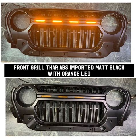 Front Grill Thar Abs Imported Matt Black With Orange Led At Rs 9000 In